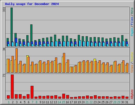 Daily usage for December 2024