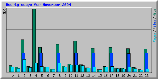 Hourly usage for November 2024